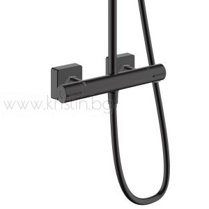 Душ система Hansgrohe Vernis Shape 230 1 Jet с термостатен смесител, черен мат