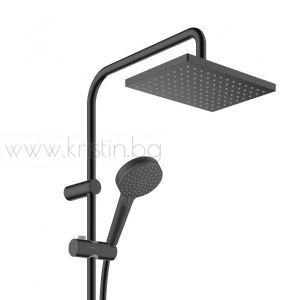 Душ система Hansgrohe Vernis Shape 230 1 Jet с термостатен смесител, черен мат