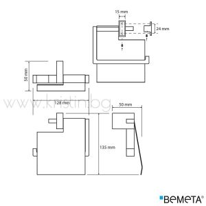 Държач за тоалетна хартия с капак Bemeta Gamma