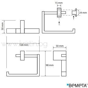 Държач за тоалетна хартия без капак Bemeta Gamma
