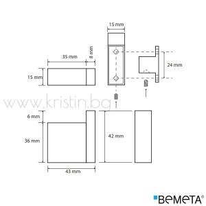 Единична закачалка Bemeta Gamma