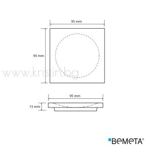 Сапунерка Bemeta Gamma, свободностояща, бял цвят