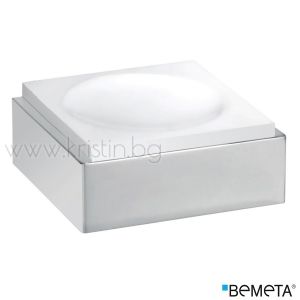 Сапунерка Bemeta Gamma, стенен монтаж, бяло/хром