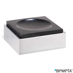 Сапунерка Bemeta Gamma, стенен монтаж, черно/хром