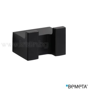 Черна двойна закачалка Bemeta Nero