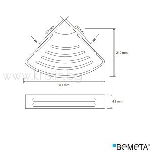 Ъглова етажерка решетка , Bemeta Cytro