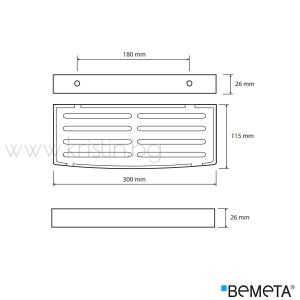 Етажерка за душ в черен цвят, Bemeta Cytro