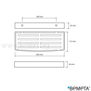 Етажерка от полирана неръждаема стомана, Bemeta Cytro