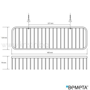 Кошничка за душ Bemeta Cytro 305х70х125 мм, хром