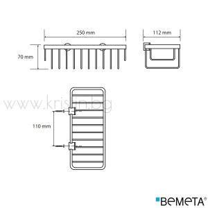 Кошничка за душ Bemeta Cytro 250х70х112 мм, хром