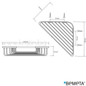 Ъглова кошница за душ зона, Bemeta Cytro 250х60х155 мм