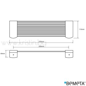 Решетъчна поставка за душ , Bemeta Cytro 270х40х110 мм
