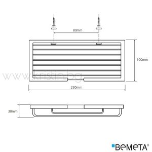 Кошничка за душ Bemeta Cytro 230х30х100 мм, хром