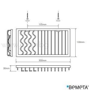 Кошничка за душ Bemeta Cytro 300х30х130 мм, хром