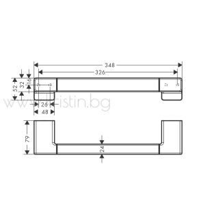 Помощна ръкохватка 348 мм, Hansgrohe Addstoris