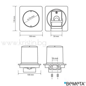 Дозатор за течен сапун, Bemeta Organic, стенен монтаж