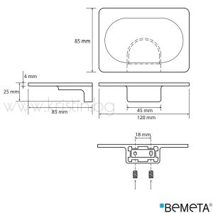 Метална сапунерка Bemeta Organic, стенен монтаж