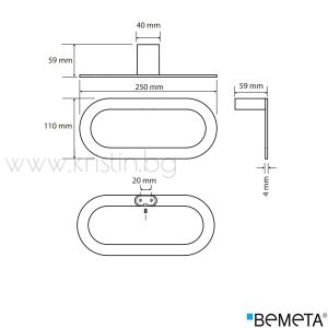 Ринг за кърпи Bemeta Organic, стенен монтаж