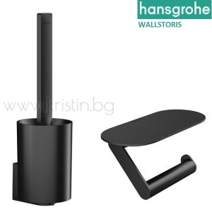 Комплект аксесоари за баня Hansgrohe Wallstoris, монтаж с лепене