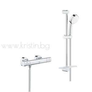 Термостатен смеcистел за душ Grohtherm 800 Cosmopolitan с тръбно окачване Tempesta Cosmopolitan 100