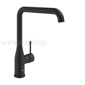 Смесител за кухня Grohe Essence с висок чучур, в цвят Phantom Black, черен мат