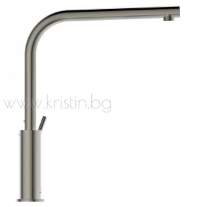 Смесител за кухня с висок подвижен чучур, Gusto Ideal Standard в цвят матирано сребро