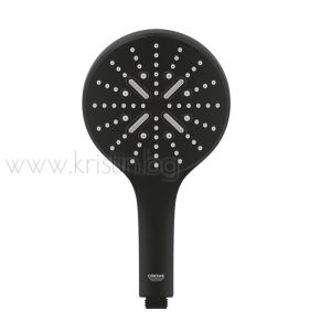 Комплект за вграждане Grohtherm Smartcontrol Phantom Black черен мат, с душ пита Rainshower SmartActive 310