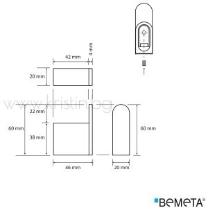 Единична закачалка за баня Bemeta Galla