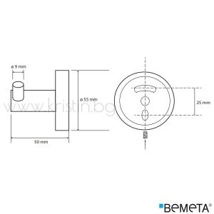 Двойна закачалка за баня Bemeta Omega