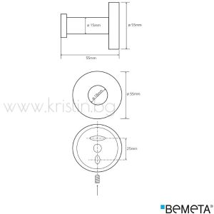 Единична закачалка за баня Bemeta Omega