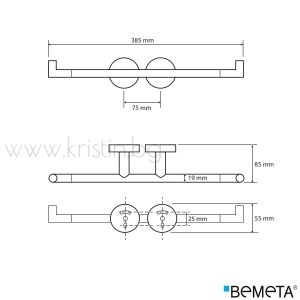 Двоен държач за тоалетна хартия Bemeta Omega