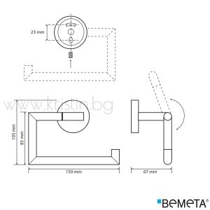 Държач за тоалетна хартия Bemeta Omega