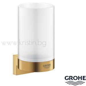 Държач за чаша или дозатор Grohe Selection, в цвят Brushed Cool Sunrise