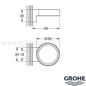 Държач за чаша или дозатор Grohe Selection, в цвят Brushed Cool Sunrise