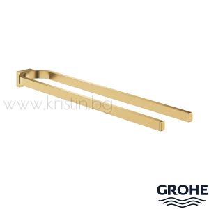 Държач за кърпи с две рамена, Grohe Selection, в цвят Brushed Cool Sunrise