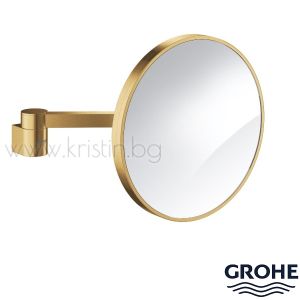 Увеличително огледало за баня Grohe Selection, в цвят Brushed Cool Sunrise