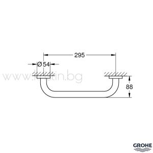 Дръжка за вана, Grohe Essentials черен мат