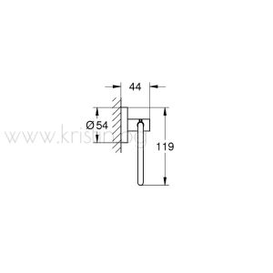 Поставка за тоалетна хартия без капак, Grohe Essentials черен мат