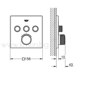 Термостат за вграждане Grohtherm Smartcontrol 29126000