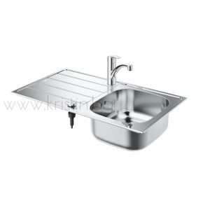 Комплект кухненска мивка Grohe K300 и смесител Grohe Eurosmart