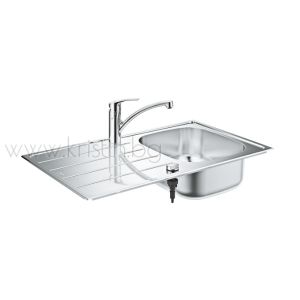 Комплект кухненска мивка Grohe K300 и смесител Grohe Eurosmart