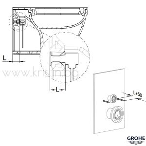 Комплект крепежи за мoнтаж на конзолна тоалетна чиния Grohe Euro Ceramic