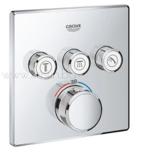 Комплект термостат за вграждане Grohe SmartControl, душ пита Rainshower Active Cube и ръчен душ SmartActive 130