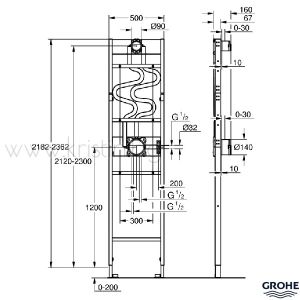 Рамка за душ за вграждане Rapido Shower Frame Duo, за душ комплекти с душ пита с две струи