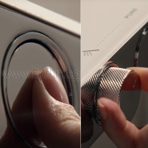 Душ система Grohe Rainshower Aqua Pure, със скрити/ изкачащи бутони за управление на струите за душ пита и ръчен душ.