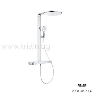 Grohe Rainshower Aqua Pure Smartcontrol, кръгла душ пита, ръчен душ с филтър за премахване на хлор