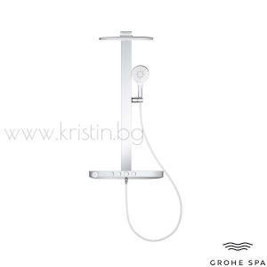 Grohe Rainshower Aqua Pure Smartcontrol, правоъгълна душ пита, ръчен душ с филтър за премахване на хлор