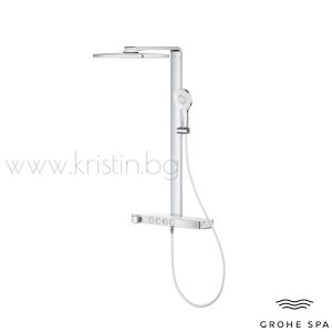 Grohe Rainshower Aqua Pure Smartcontrol, правоъгълна душ пита, ръчен душ с филтър за премахване на хлор