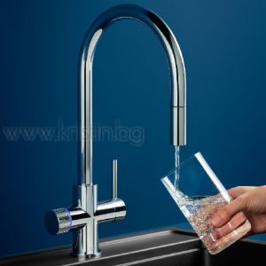 Кухненски смесител за филтрирана вода Roca Aquafy, изтеглящ се чучур