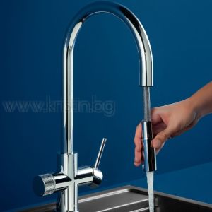 Кухненски смесител за филтрирана вода Roca Aquafy, изтеглящ се чучур